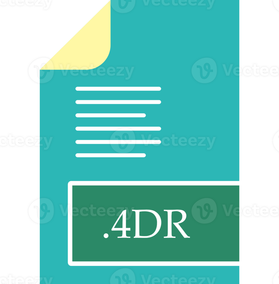 4dr File Format Icon Fill Inside With Symbol png