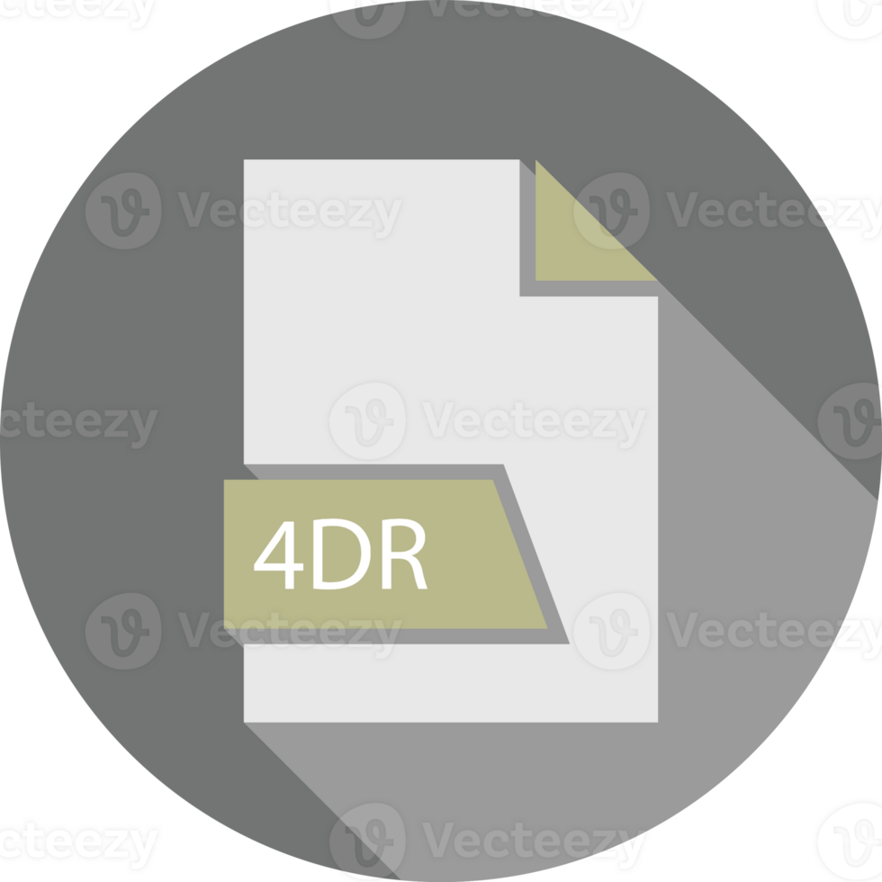 4dr File Format Icon Space In Shape And Circular Shape Outside png