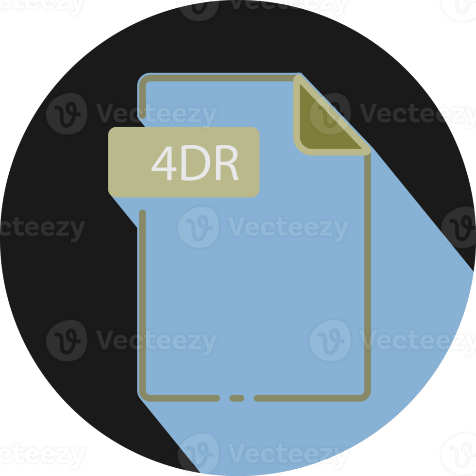 4dr File Format Minimal Icon With Circle Outside png