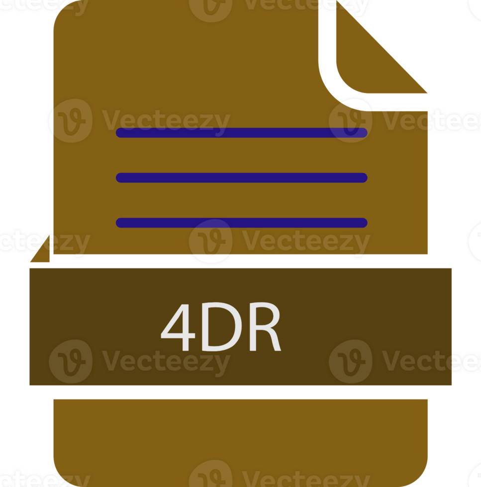 4dr File Icon Black Color And Lines png