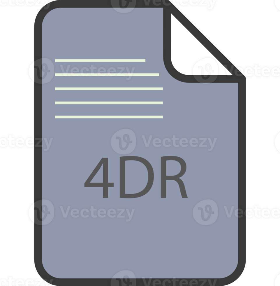 4dr File Icon Fill And Outline Rounded Corners png