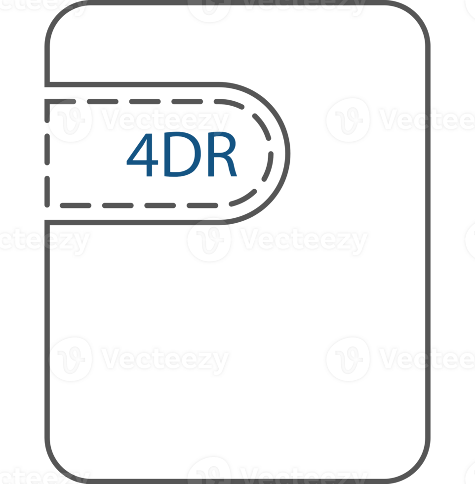 4dr File Icon Thick Black Outline png