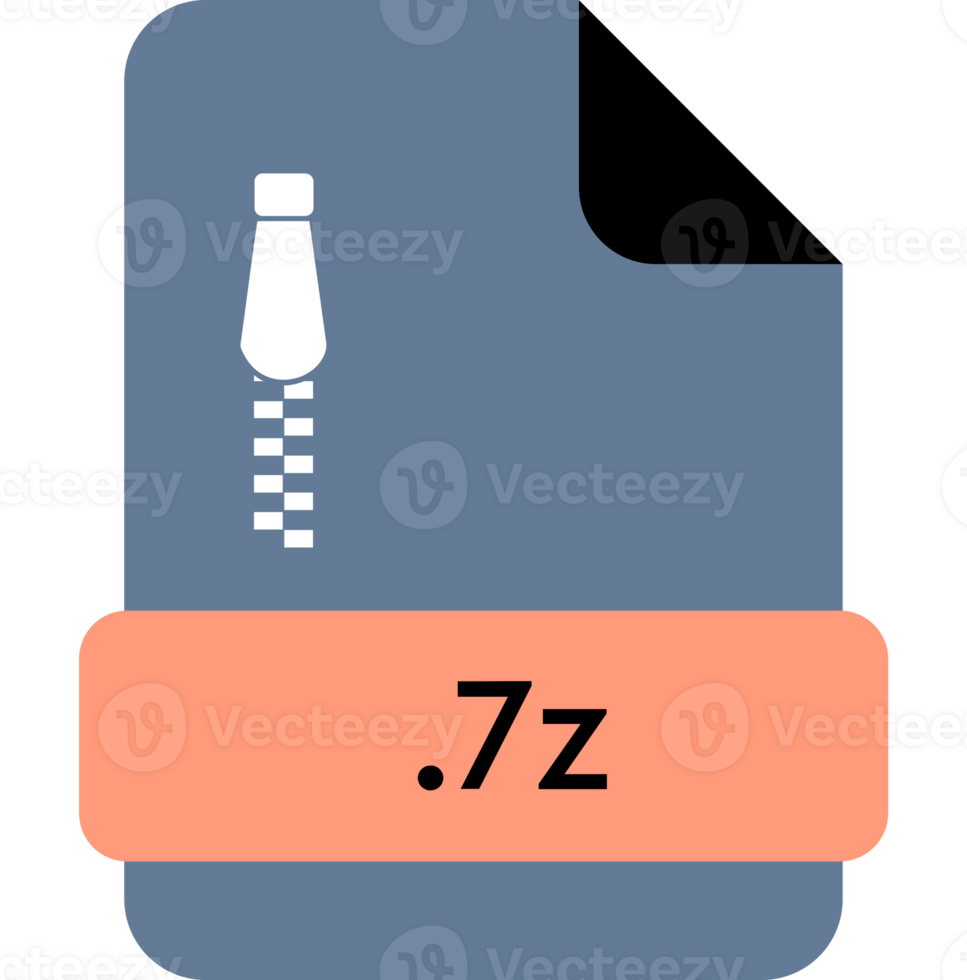 7z File Extension Icon With Symbol png