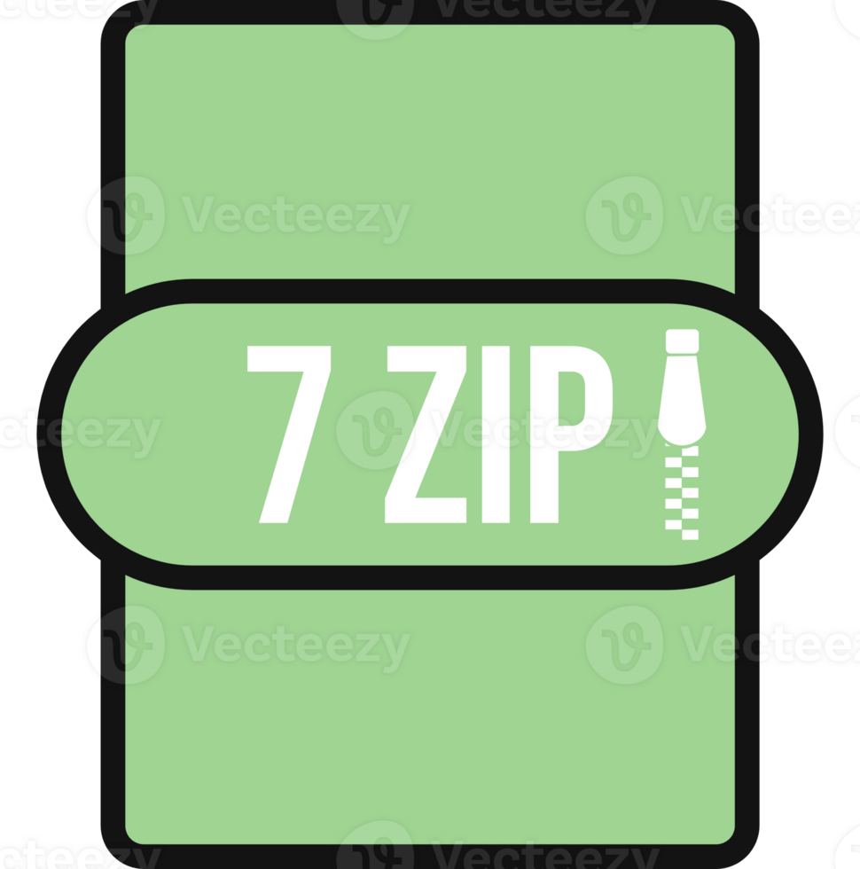 7zip File Extension Icon Rounded Green Fill png