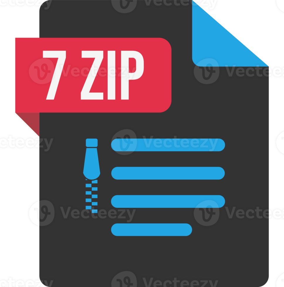 7zip File Icon With Blue And Black Color png
