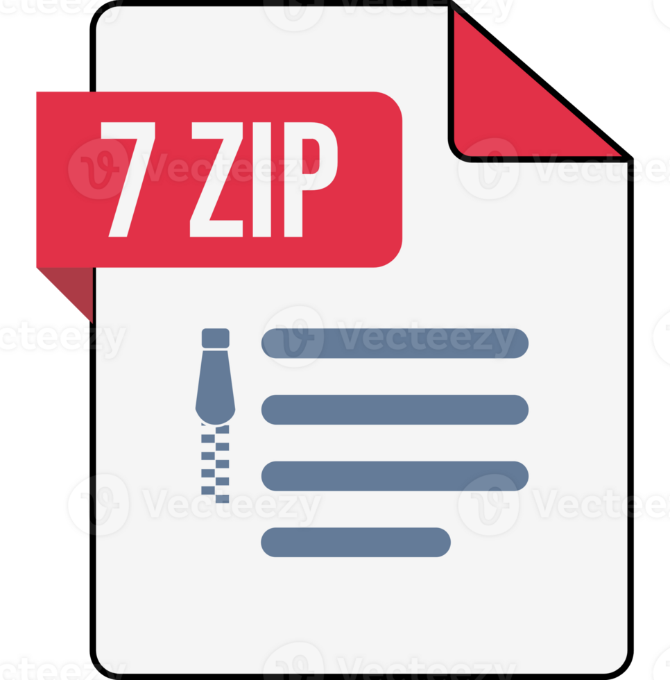 7zip File Icon With Red And Black Color png