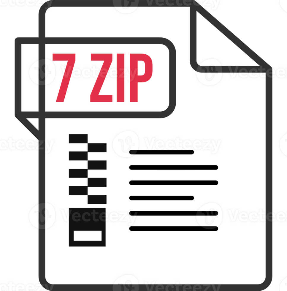 7zip Icon Black Outline png