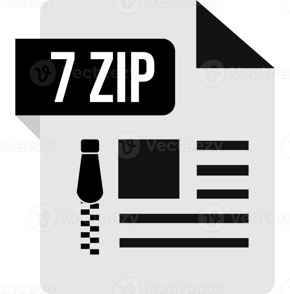 7zip Icon Black And Grey With Symbol png