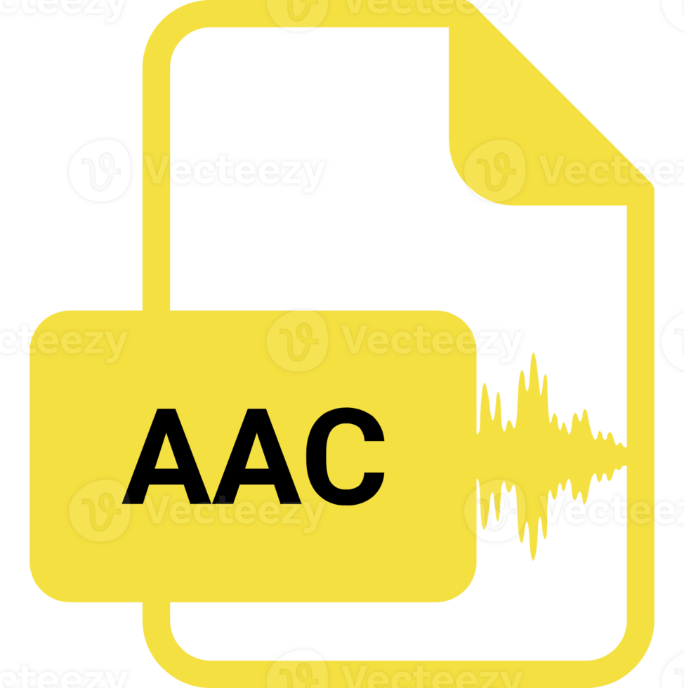 Aac File Extension Icon Yellow Fill png