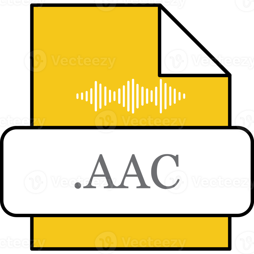 Aac File Format Icon Black Fill With Symbol png