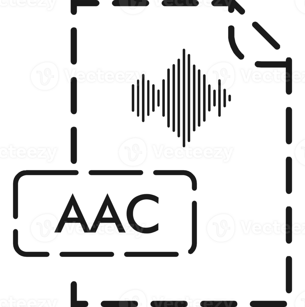 Aac File Format Icon Rounded Outline png