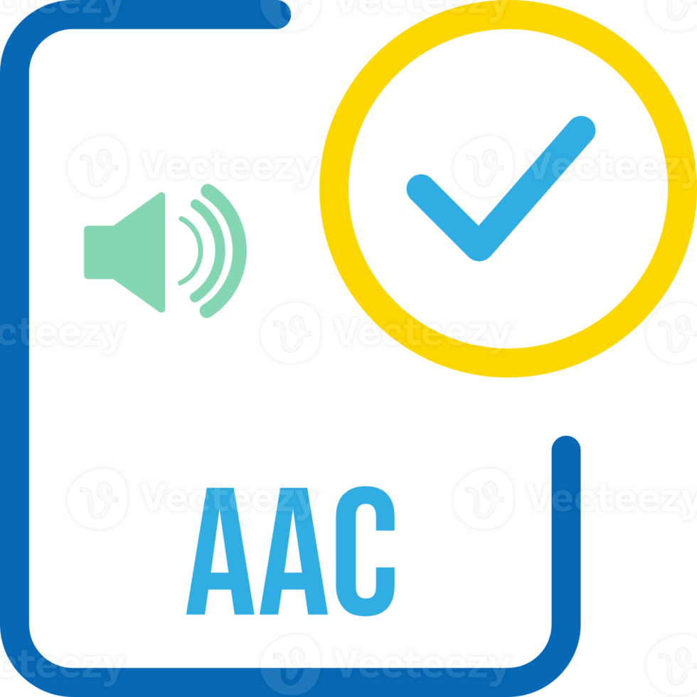 Aac File Icon With Checked Mark png