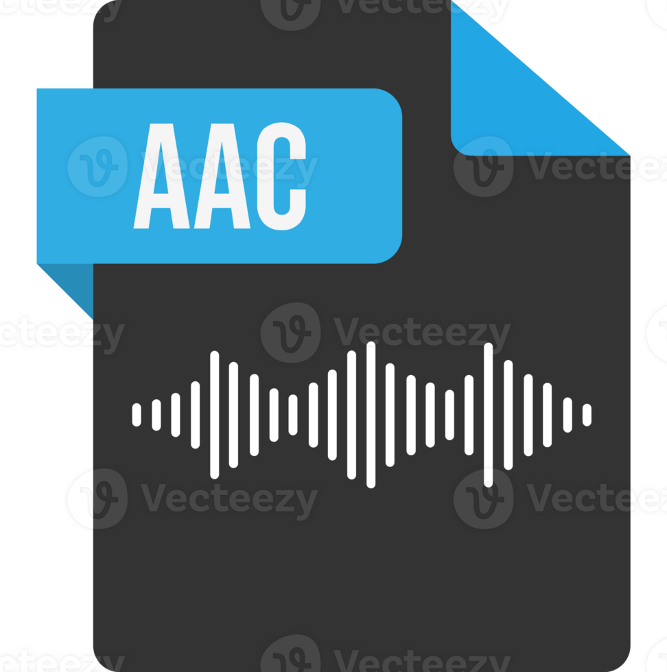 Aac File Icon With Cyan And Black Color png