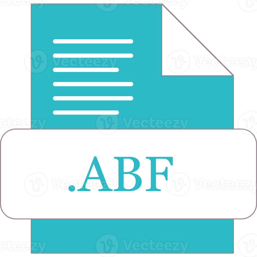 Abf File Extension Icon Fill With Minimal Colors png