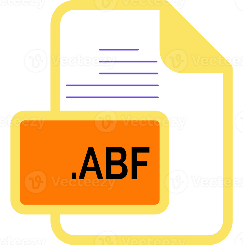 Abf File Extension Icon Color Fill Rounded Corners Inside Transparent png