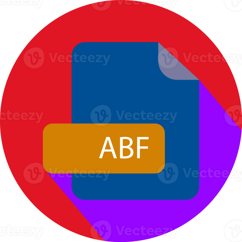 Abf File Extension Icon With Black Shadow Circular Icon png