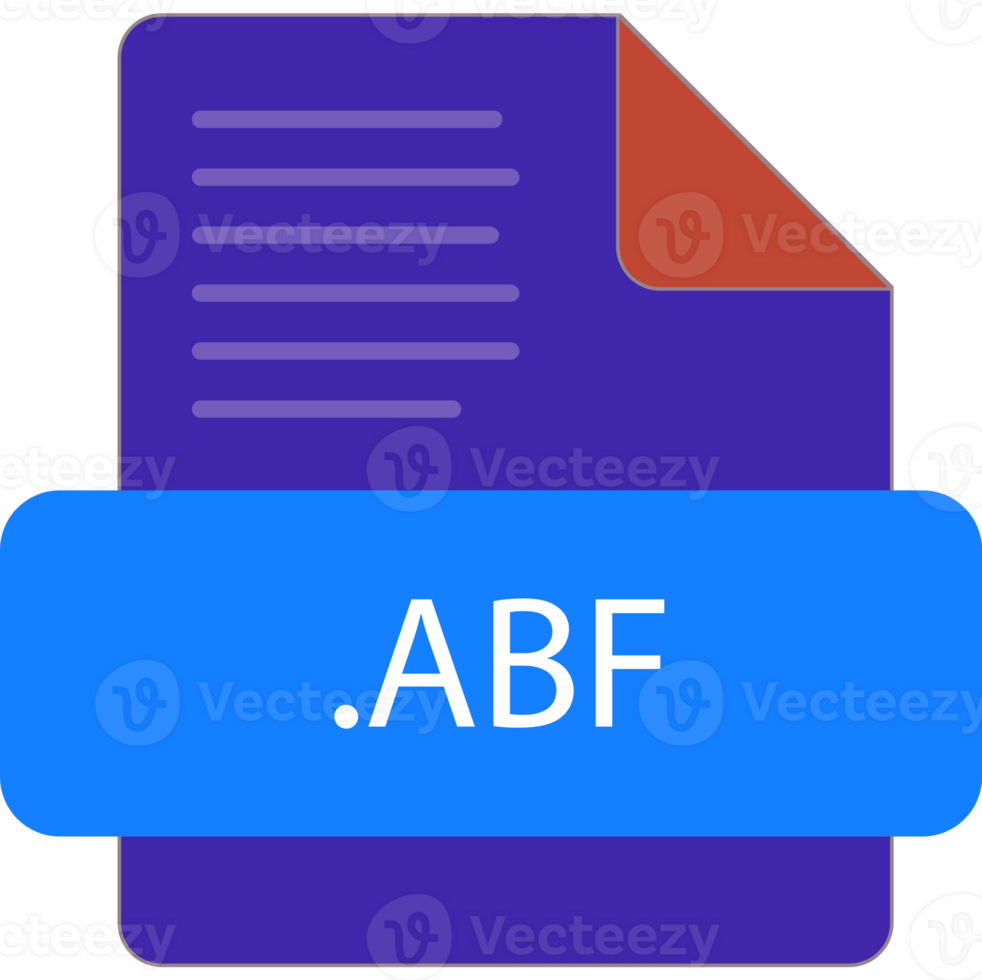 Abf File Extention Icon Old Minimal Color Fill png