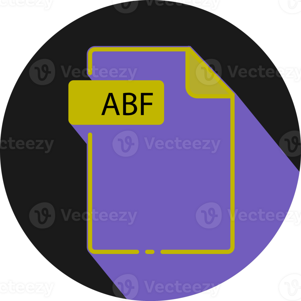 Abf File Fomat Minimal Icon With Circle Outside png