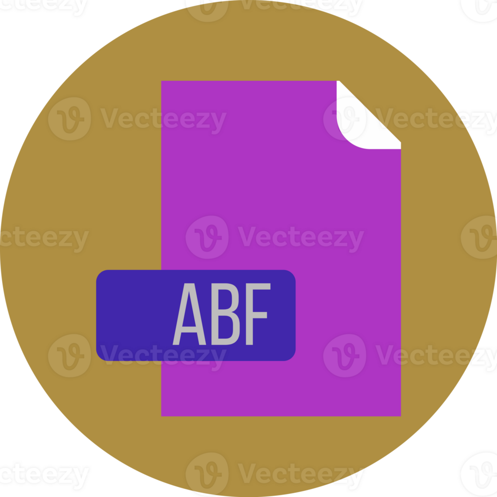 Abf File Format Icon Rounded Circle Bg png