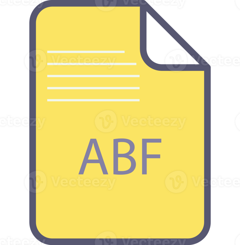 Abf File Icon Fill And Outline Rounded Corners png