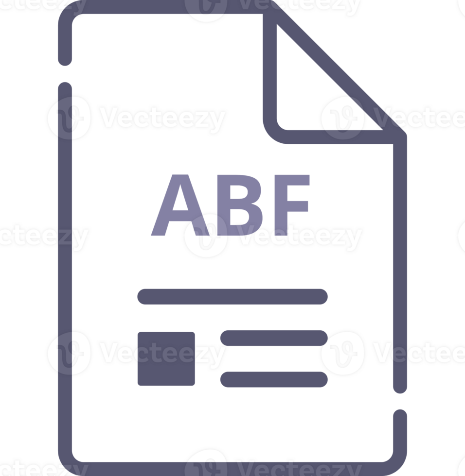 Abf File Icon Minimal Outline With Symbols png