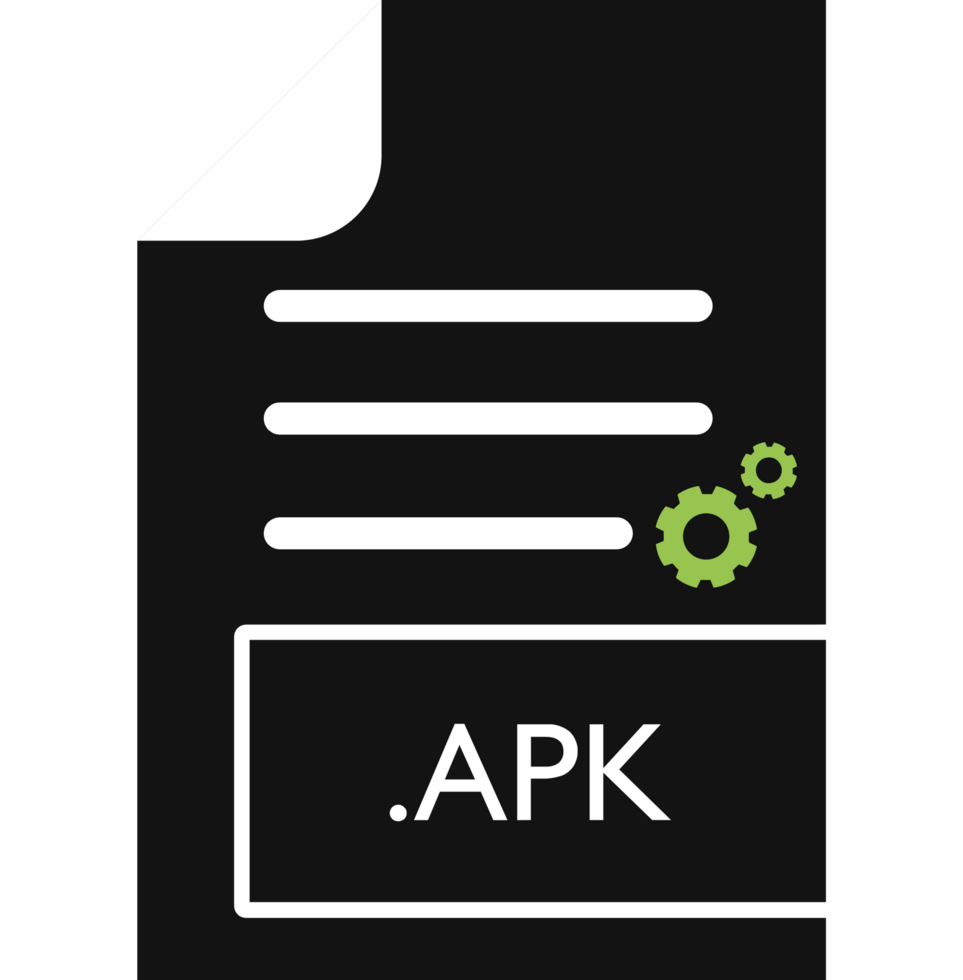 Apk File Format Icon Black Fill png