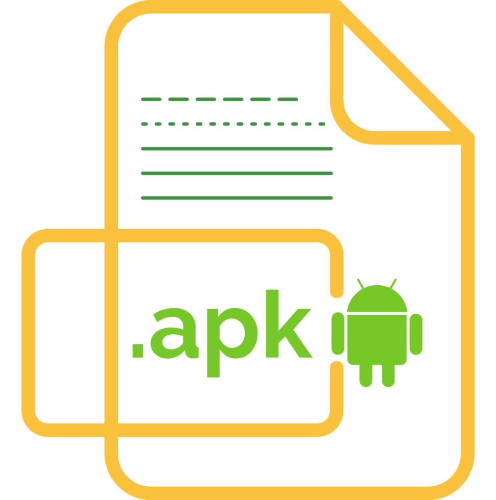Apk File Extension Icon Yellow Fill png
