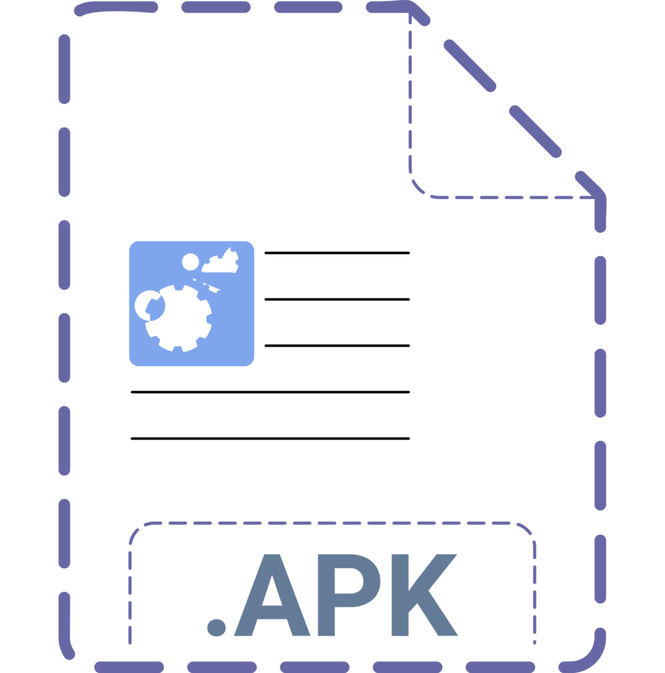 Apk File Icon Magenta Dashed Rounded Outline png