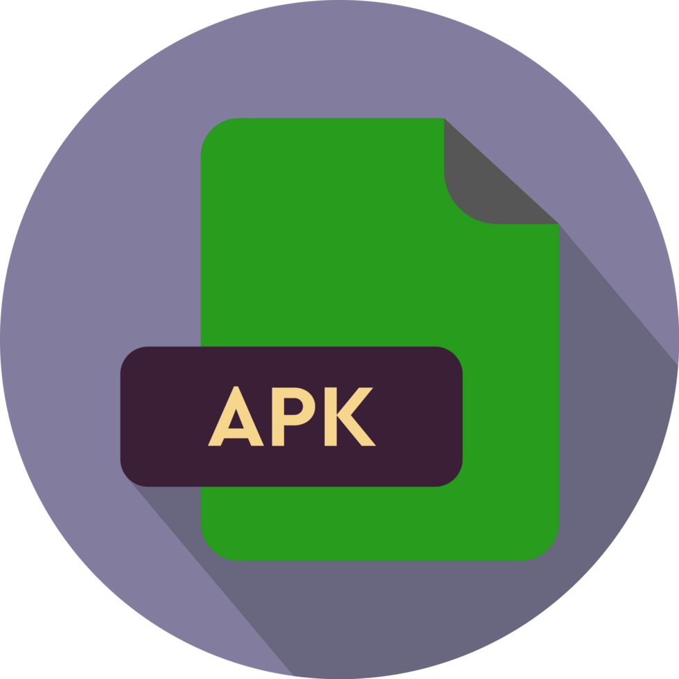 Apk File Extension Icon Purple And Yellow Color Circular Icon png