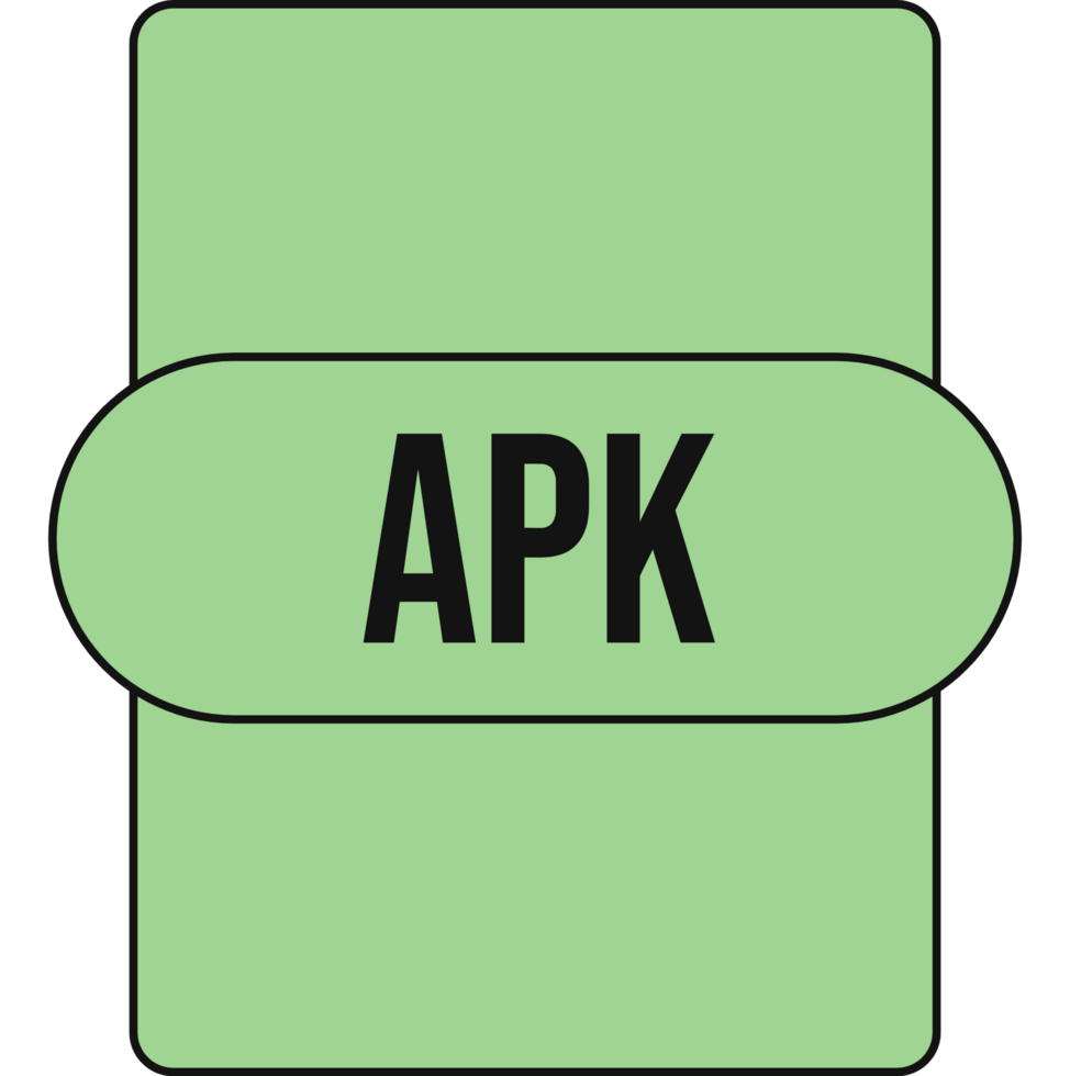 Apk File Extension Icon Rounded Green Fill png