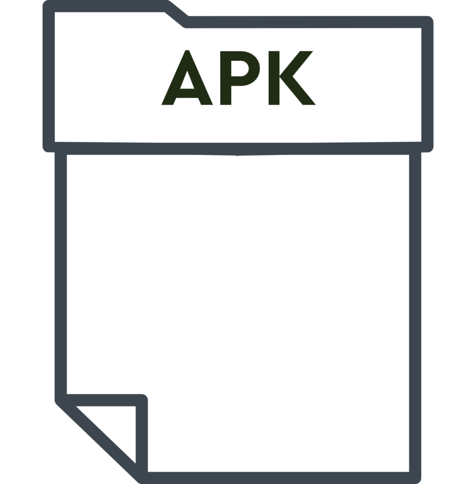 Apk File Format Minimal Icon With Thick Outline png