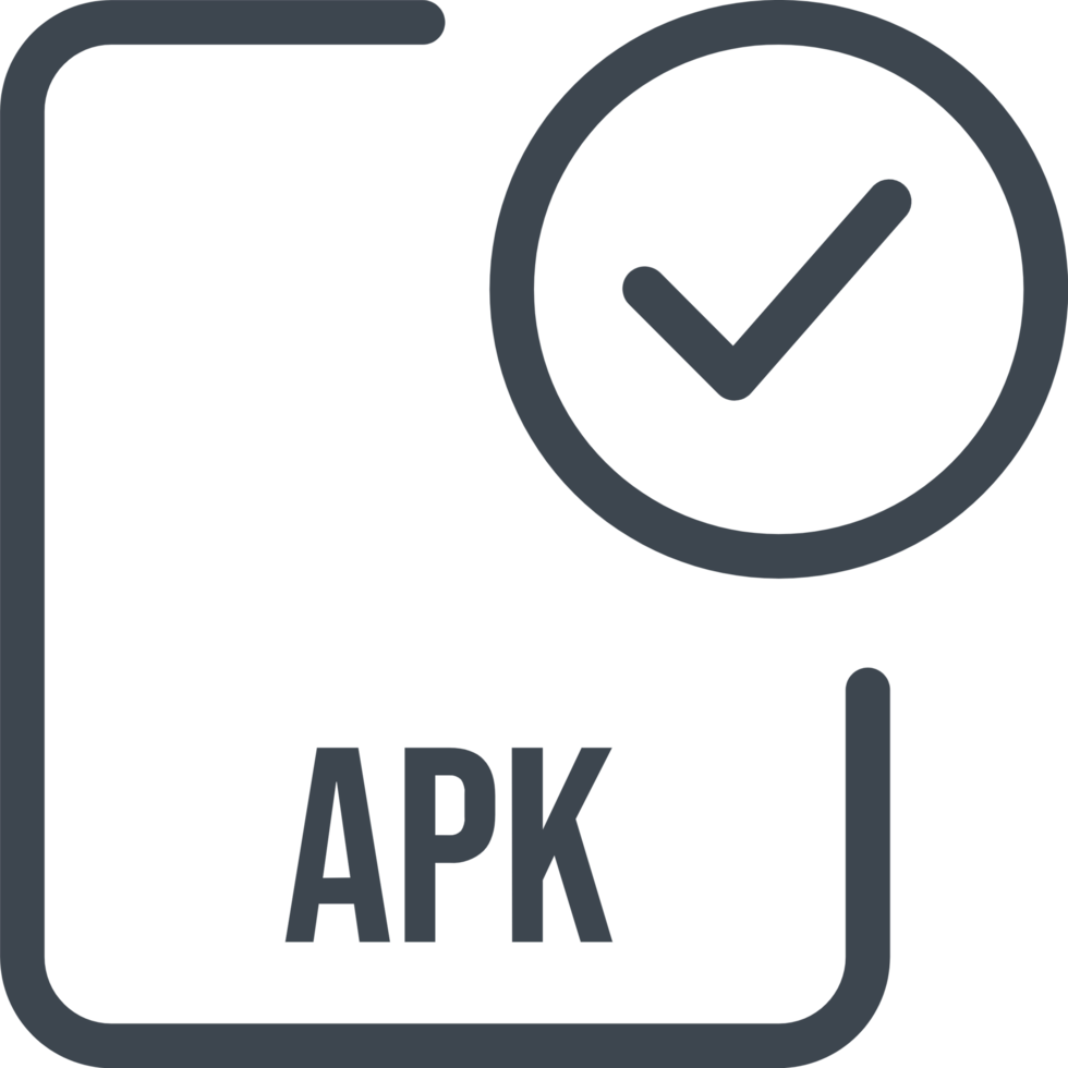 Apk File Icon With Checked Mark png