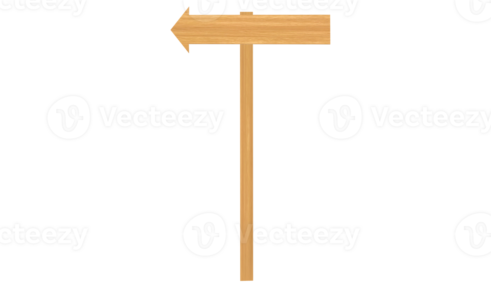 Wooden sign with arrow pointing left 1 transparent background png