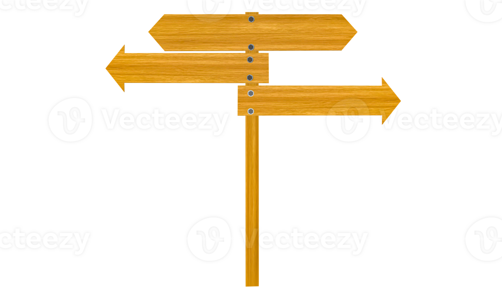 Wooden signboard, left and right arrows, transparent background png