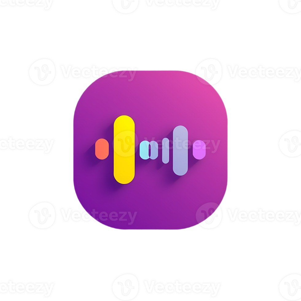 The sound app icon with a colorful barbell png