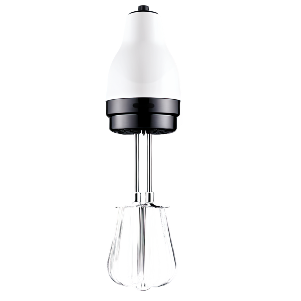 Electric Handheld Blender with Transparent Whisk Attachment png