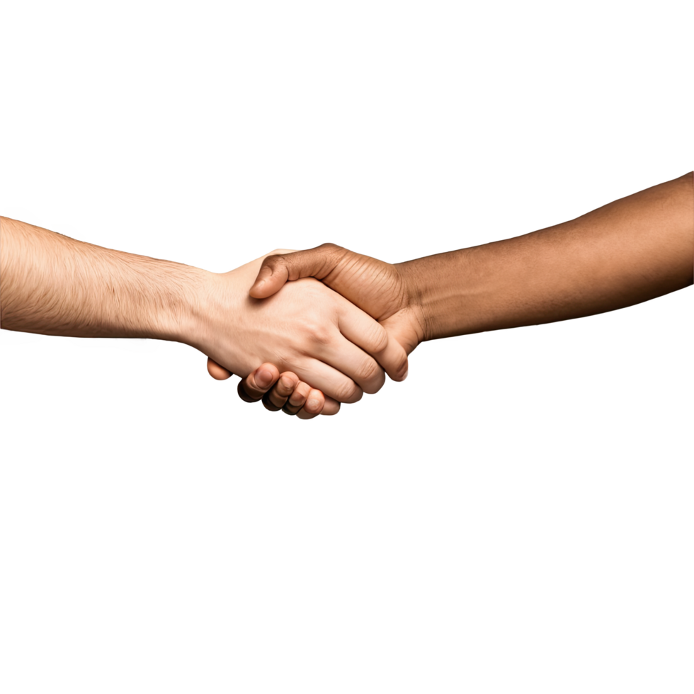 Two Hands Shaking in Agreement, Partnership, or Greeting png