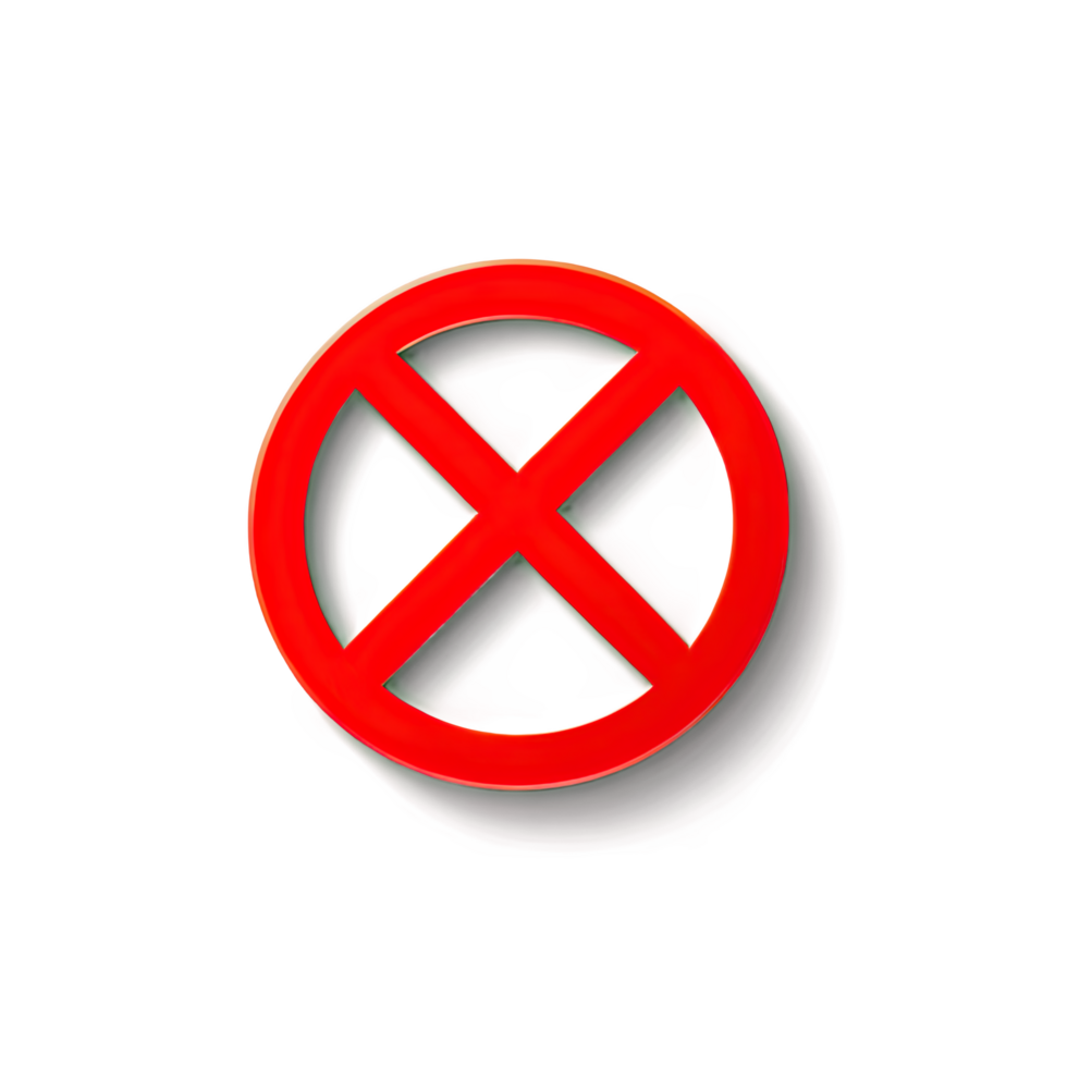 Red Cancel Icon with Cross Symbol Inside a Circle png