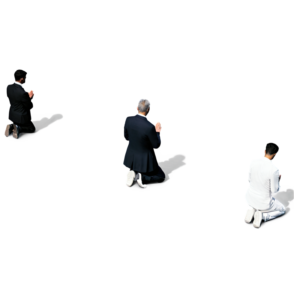 Three People in Dialogue Seen from Top Perspective png