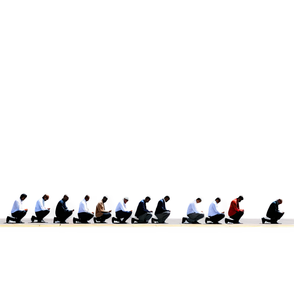 People Silhouettes Sitting in Waiting Line with Shadow png