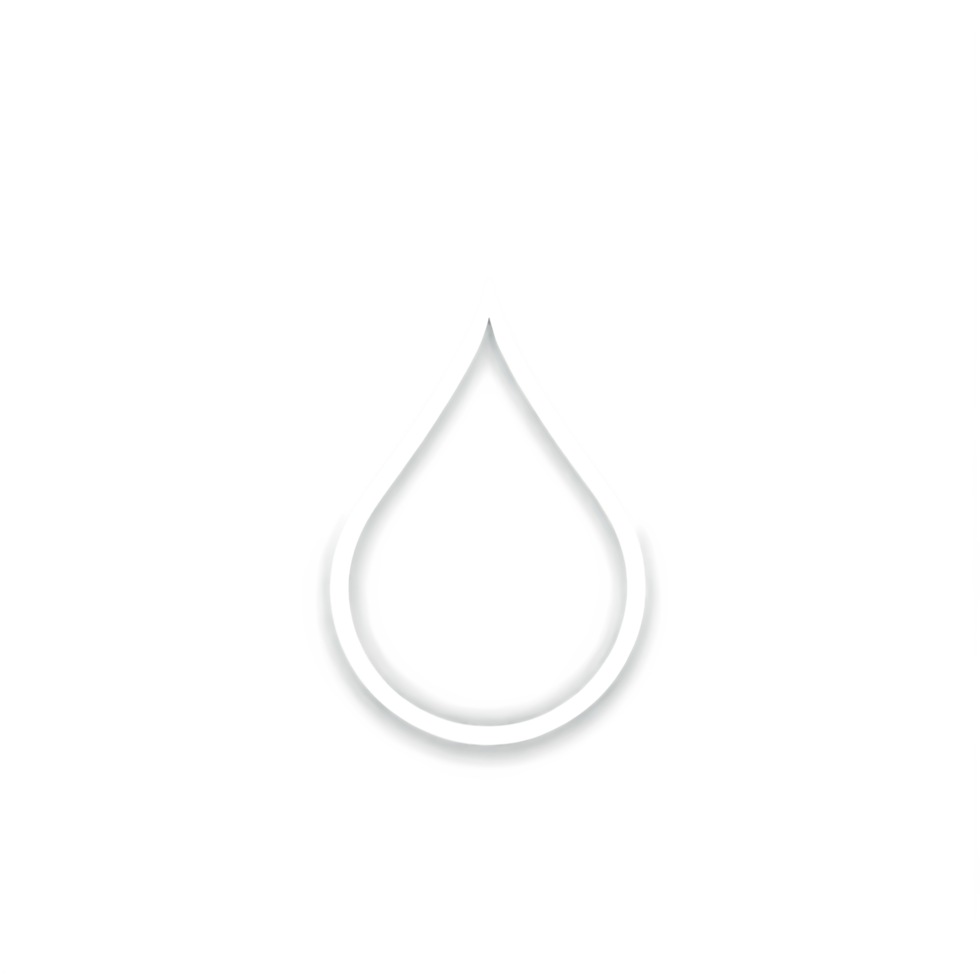 Water Droplet Icon with Transparent Effect png