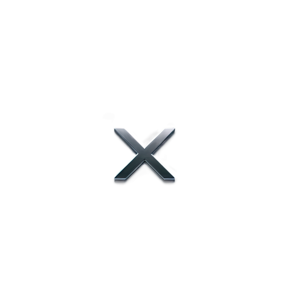 Minimal Black Cross Symbol for Cancel or Close png