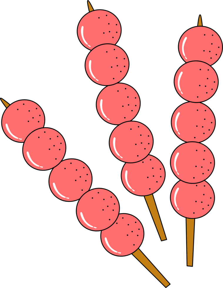 Meatballs on skewers illustration png