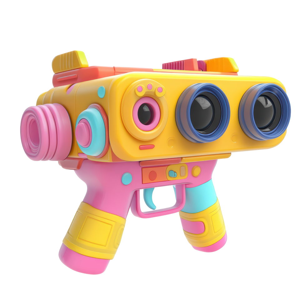 Colorful toy binoculars designed for imaginative play and adventure exploration in summer activities png