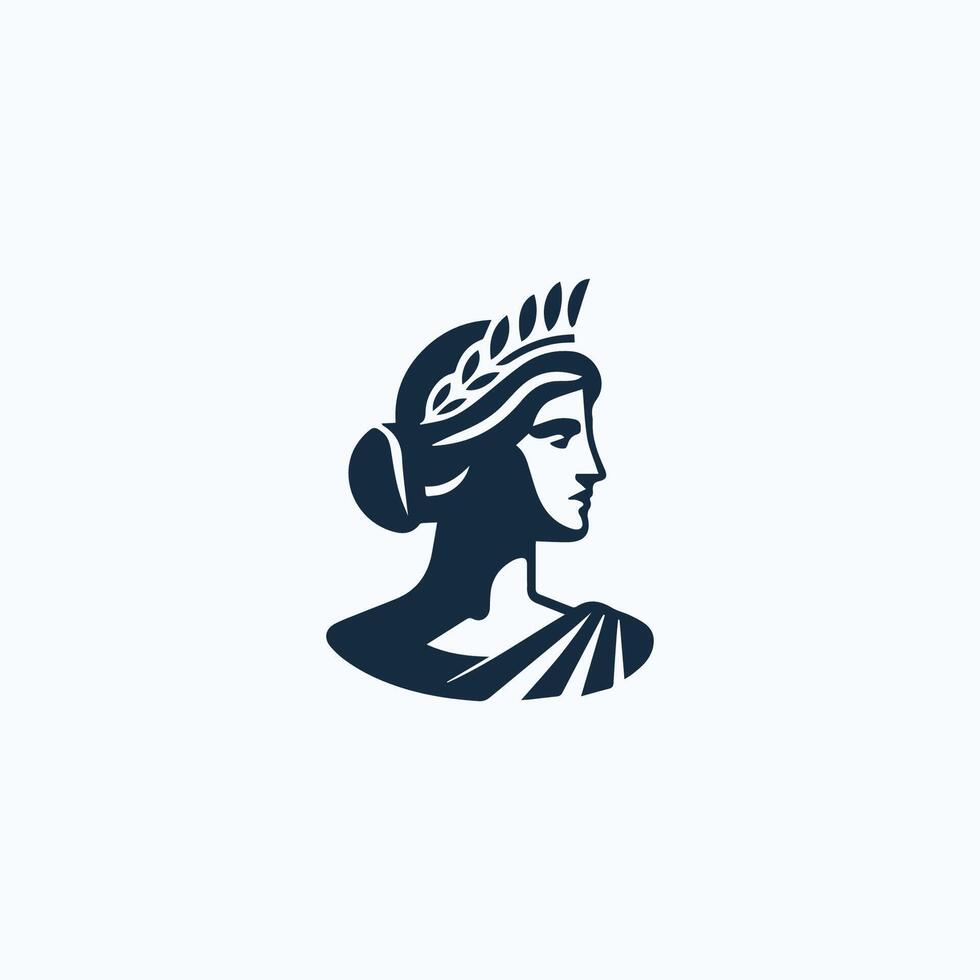 a woman in a headdress logo vector
