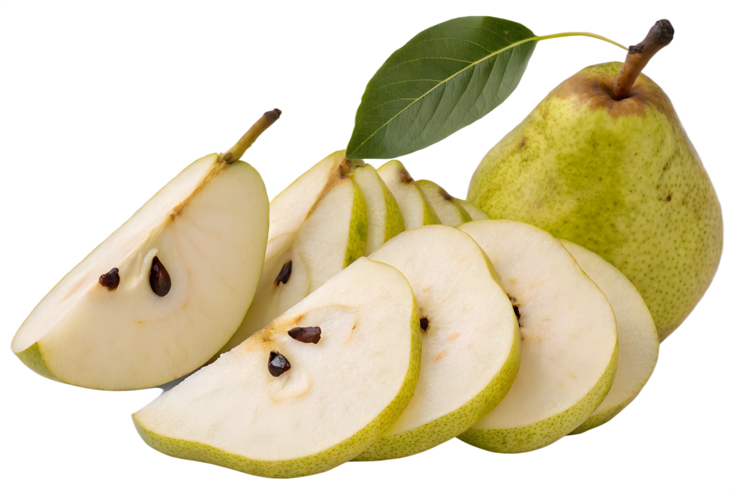 Sliced Pear Sections Photo png