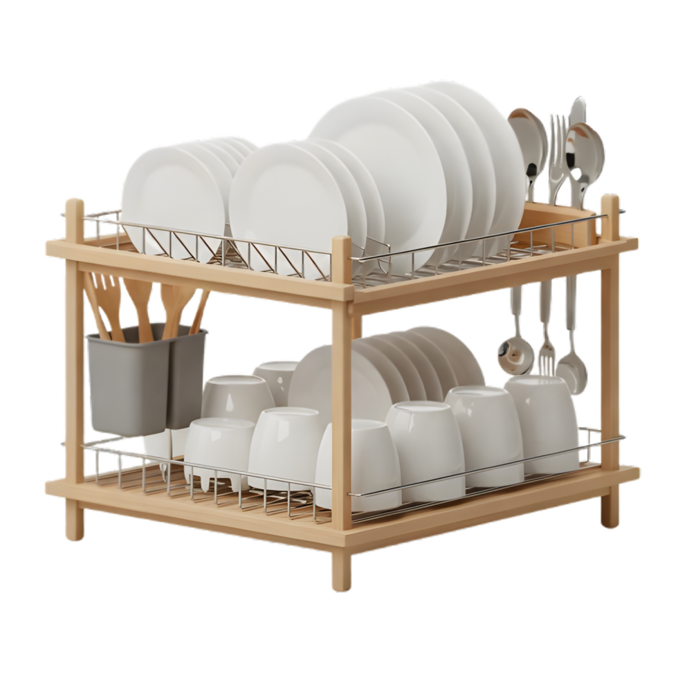 Photo of Dish Rack Isolated on White Background png