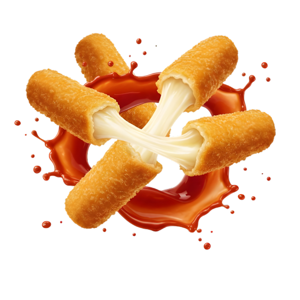 Fried cheese sticks isolated on white background png
