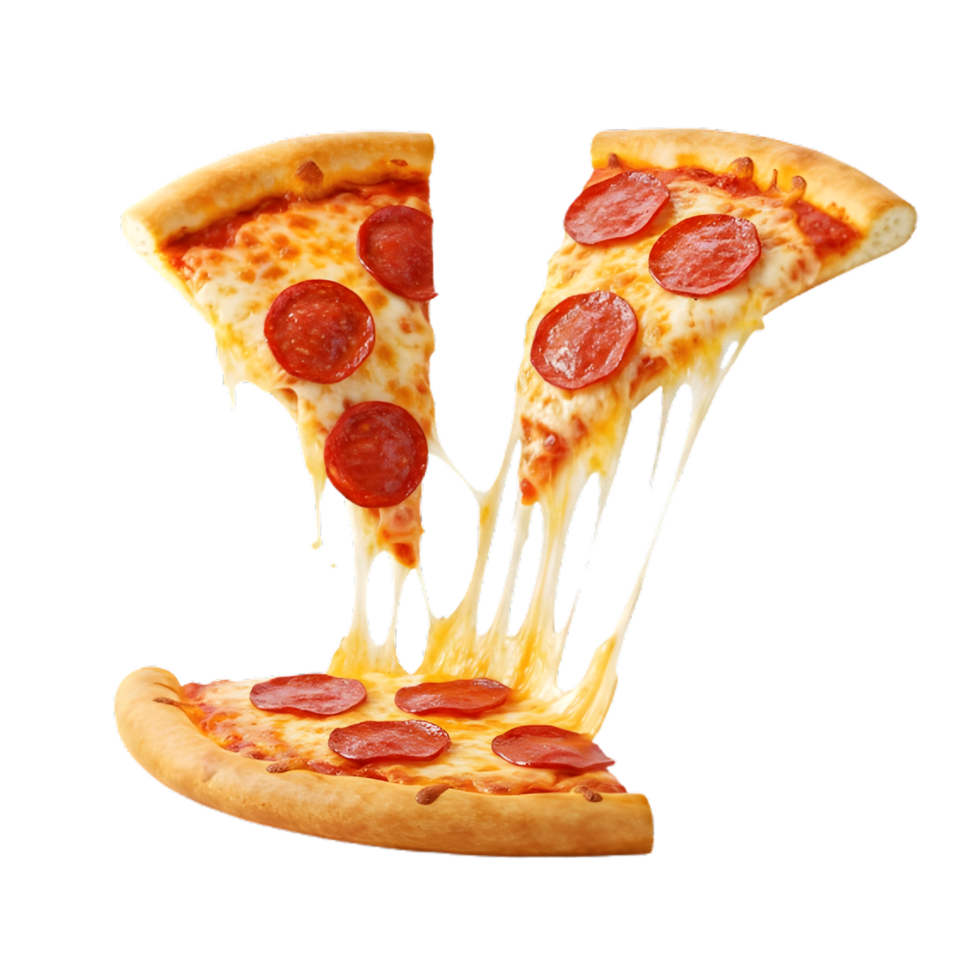A slice of pizza with tomatoes and basil on it png
