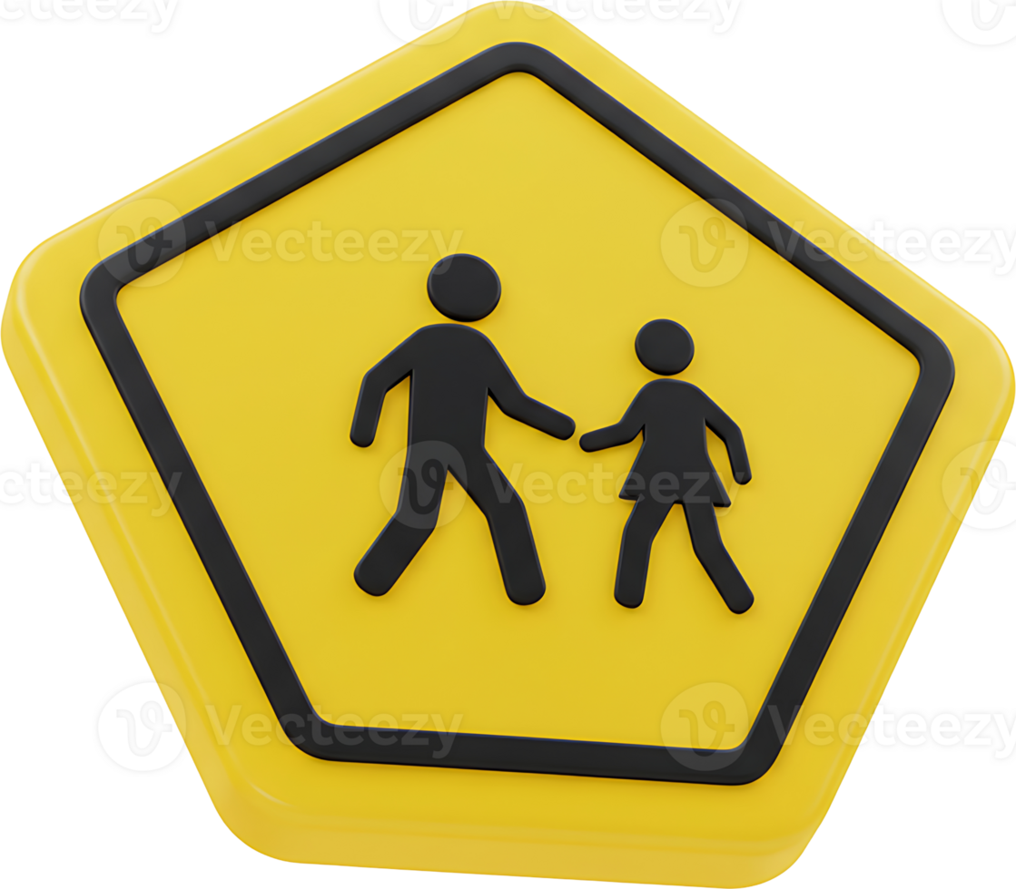 A yellow sign with a black and white image of a man and woman crossing the street png